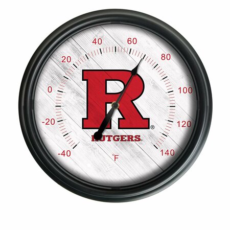 HOLLAND BAR STOOL CO Rutgers Indoor/Outdoor LED Thermometer ODThrm14BK-08Rutger